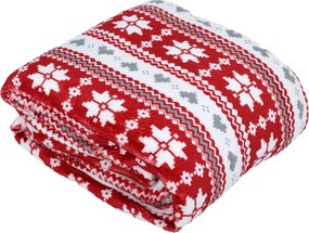 Kétoldalas bárány takaró, téli minta, 150x200, SAMANTE