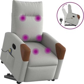 vidaXL Álló masszázsfotel felhőszürke szövet