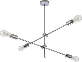 POLUX 318107 MORA Többágú Függesztett Lámpa Króm E27 IP20