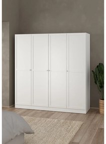 Fehér ruhásszekrény 195,5x200 cm Billund – Tvilum