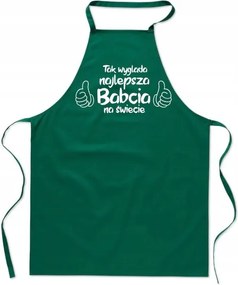 Konyhai Kötény zöld Legjobb Nagymama Ajándék FA_441_z