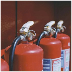 Poszterek 70x70 Piros tűzoltó készülékek