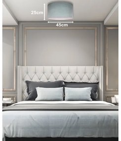 Duolla - Mennyezeti lámpa BRISTOL 1xE27/15W/230V á. 45 cm zöld/fehér