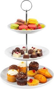 Patera 3 szintes vízszintes tálca Sütemény Sütemények Gyümölcsök Snackek Desszertek