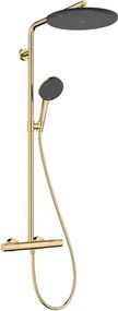 Hansgrohe Raindance Alive S Puro zuhanyrendszer termosztátos csapteleppel fényes arany megjelenés 24594990