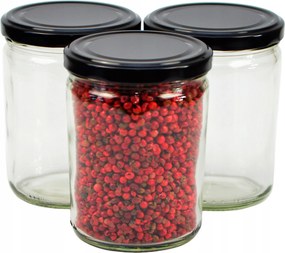 10x Üveg tároló befőttekhez 440 ml Ebéd tégely méz lekvár húshoz