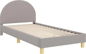 vidaXL Gyerekágy kerettel Világosszürke 80 x 200 cm Juh Gyapjú