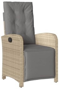 7 részes bézs polyrattan kerti étkezőgarnitúra párnákkal