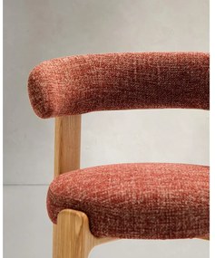 Natúr színű-terrakotta színű kőrisfa étkezőszék Granite – Kave Home