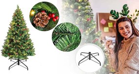 LED-es műfenyő több típusban, melegfehér-320 LED-es, 210 cm