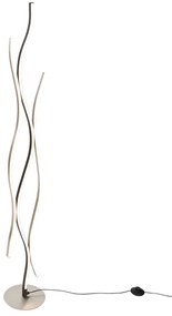 Design vloerlamp zwart met zilver incl. LED dimbaar - Blaze