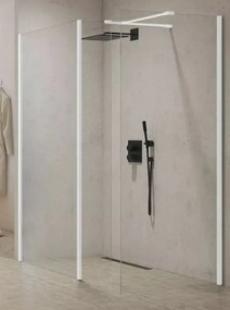 New Trendy New Modus White zuhanykabin fal walk-in 100 cm fehér matt üveg/átlátszó üveg EXK-2279