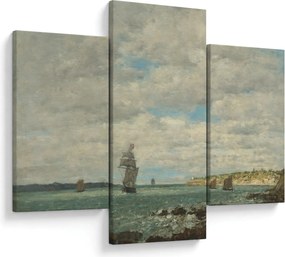 Kép - Eugène Boudin, Coast of Brittany, reprodukciók (90x60 cm)