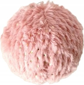 karácsonyfa medál gömb szőrme rózsaszín