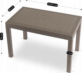 Kerti asztal barna színben FARGO