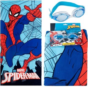 Pókember Jump törölköző és úszószemüveg szett