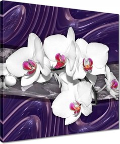 Vászonkép 40x40 Mozaik orchideával