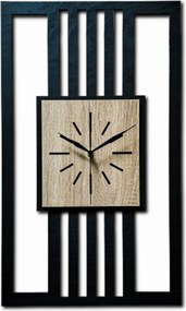 Nagy Falióra,téglalap, Loft, Fa, Nappaliba, Lamellák, Sonoma Tölgy