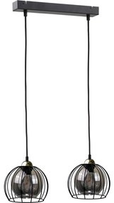 Csillár zsinóron SOLO BLACK 2xE27/60W230V fekete/arany