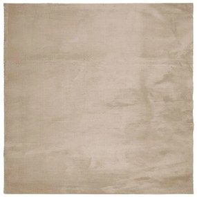 HUARTE homokszínű rövid szálú puha és mosható szőnyeg 120x120cm