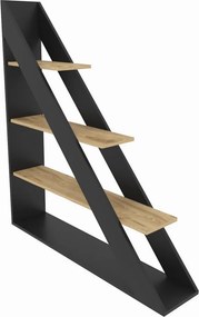 Pisagor könyvespolc, fekete-tölgy, 120 cm