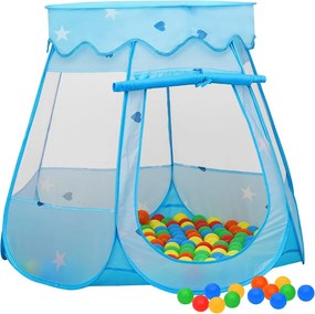 vidaXL kék gyerekjátszósátor 250 labdával 102 x 102 x 82 cm