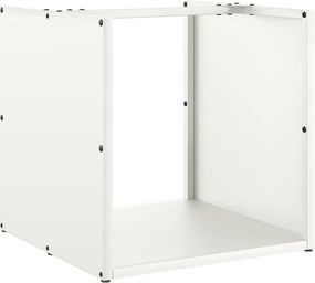 vidaXL fehér hidegen hengerelt acél tűzifatároló 40x40x40 cm