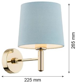 Argon 4347 - Fali lámpa PONTE 1xE27/15W/230V szürke/réz