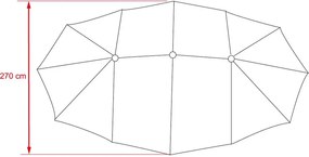 Avenberg FUGAS Dupla napernyő - szürke