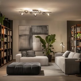 Brilagi - LED Felületre szerelhető csillár MILLA 7xG9/3W/230V fényezett króm/füstös