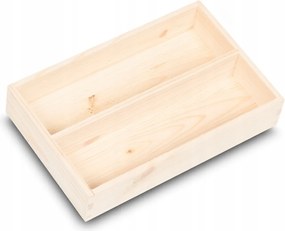 Fiókrendező Tálca Fa Evőeszköztartó Rekesz Doboz 27x17x5