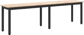 vidaXL pad Természetes 160 x 35 x 45 cm Tömör fenyőfa