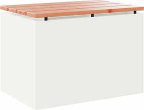 vidaXL Kerti pad Fehér 60 x 40 x 43 cm Acél