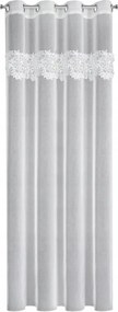 Függöny Kész Átvezetőkkel 140x250 Függöny Etamin Díszített Virágok