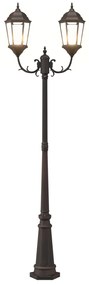 Kerti Lámpaoszlop 2-Lámpás E27 Bronz 235 cm Alumínium