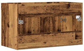 antik fa színű szerelt fa mosdószekrény 80 x 38,5 x 46 cm