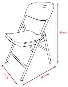 BERLIN Összecsukható catering/kempingszék szett - 6db