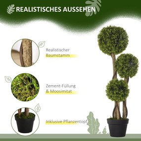 Műnövény, buxus, cserépben 90cm magas