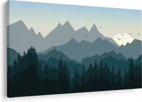 Kép - Hegyek grafikus szemmel (90x60 cm)