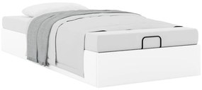 Ottomán ágykeret matrac nélkül fehér 100x200 cm műbőr