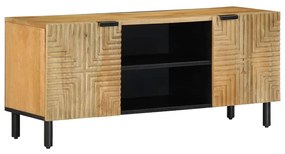 barna tömör mangófa TV-szekrény 105 x 33 x 46 cm