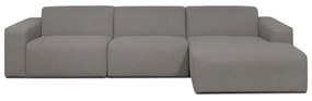 Szürke sarokkanapé (jobb oldali) Roxy - Scandic