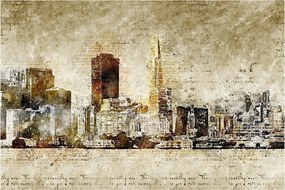 Kép - Művészileg renderelt város (90x60 cm)