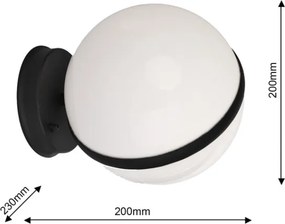 EKO LIGHT EKO6641 GARDEN Modern Kültéri Fali Lámpa Fekete E27 IP44