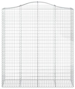 8 db íves horganyzott vas gabion kosár 200x50x220/240 cm