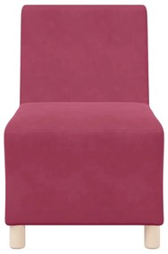 bordó bársony kanapéfotel 55 cm