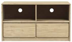 SAUDA tölgyszínű tömör fenyőfa TV-szekrény 99 x 43 x 55 cm