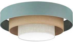 Duolla-LED Mennyezeti lámpa LUNETA LED/26W/230V átm. 60 cm 4000K türkiz/bézs