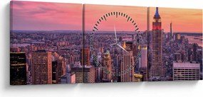 Kép - New York (órával) (90x30 cm)