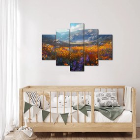 Kép - Festett hegyi táj II. (150x105 cm)
